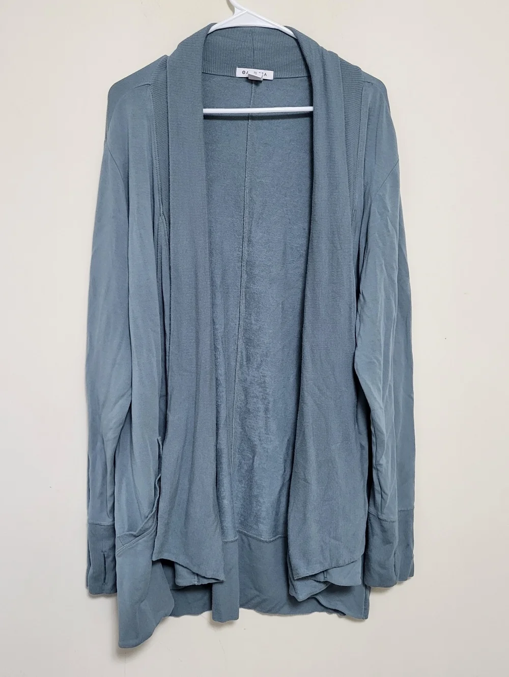 Athleta Pranayama Wrap Sweater Cardigan Sz XL Yogi Athleisure Blue - Picture 1 of 6